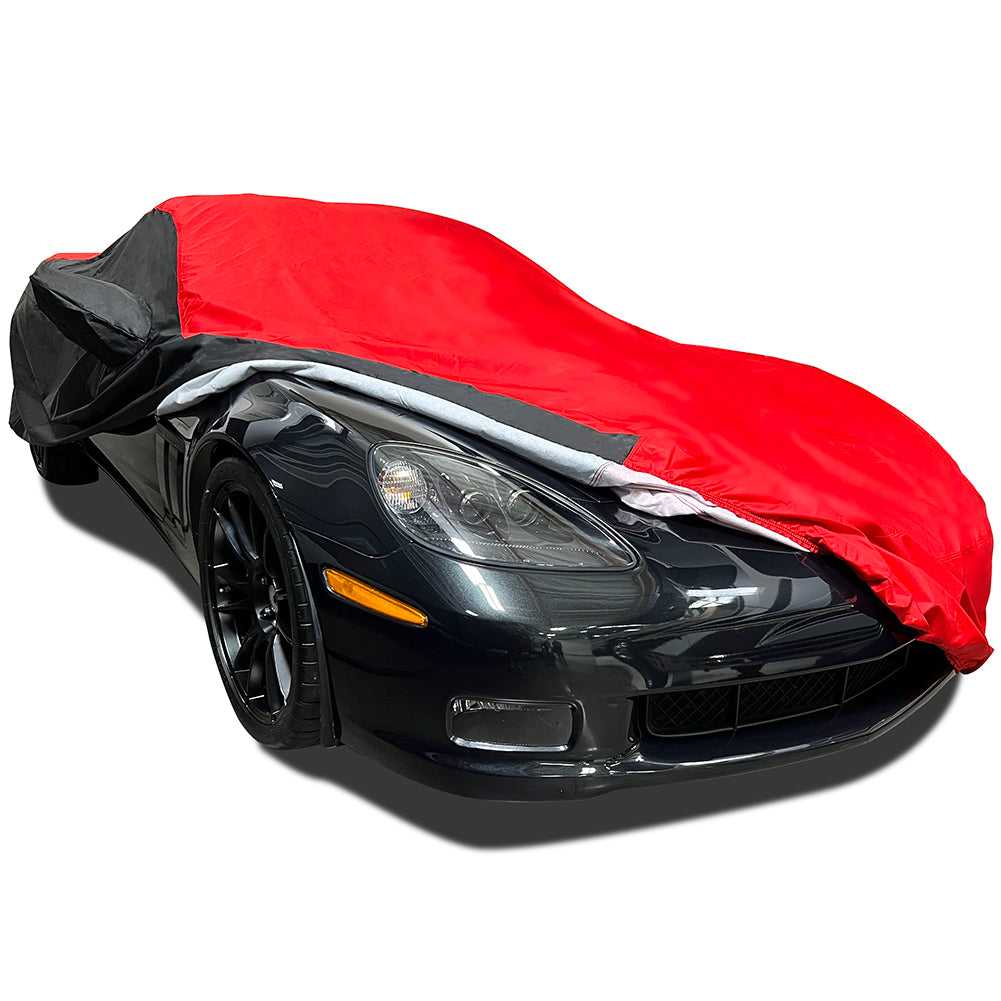 Corvette Ultraguard Plus Car Cover - Indoor/Outdoor Protection : Red/Black - 2005-2013 C6, Z06, ZR1, Grand Sport