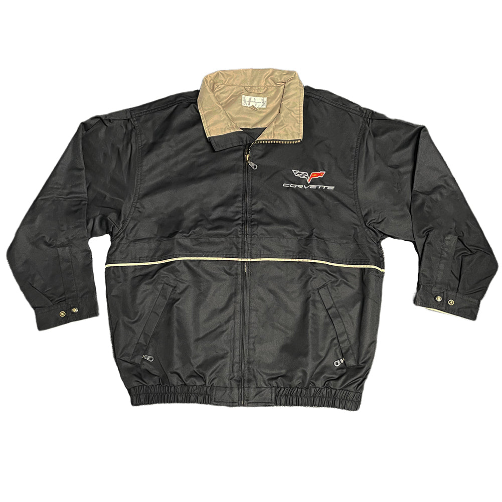 Corvette Cutter & Buck Weathertech Jacket - C6 : Black/Tan