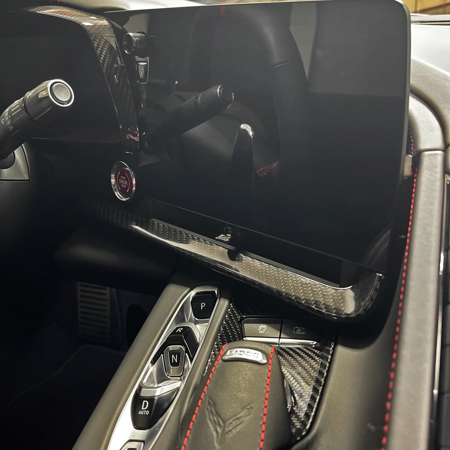 C8 Corvette Dash Trim 3 Piece Kit : Carbon Fiber