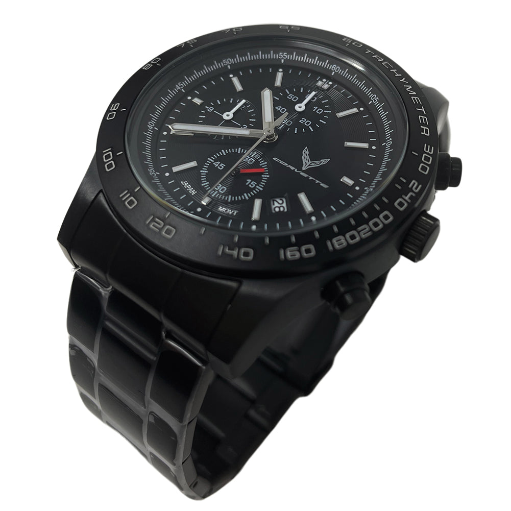 Next Generation Corvette Black Chronograph Watch