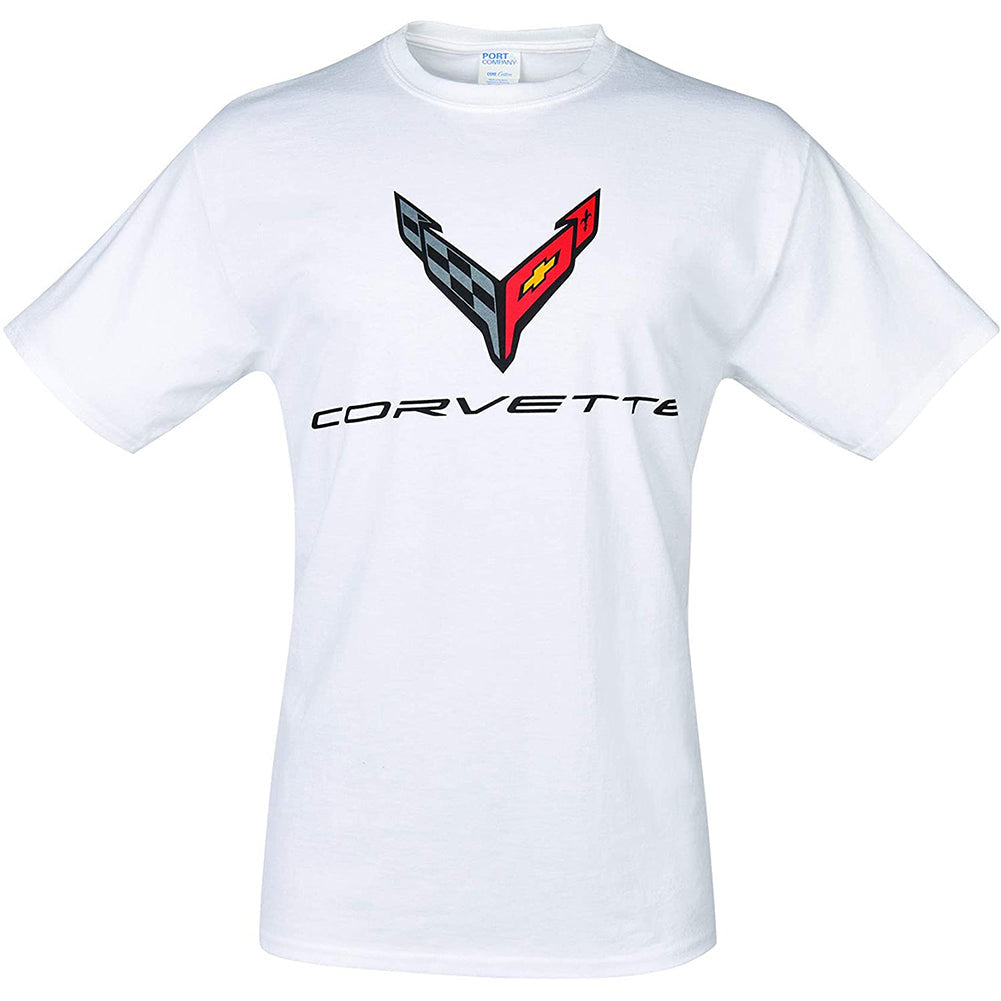 Next Gen Corvette Carbon Flash T-Shirt : White (Medium)