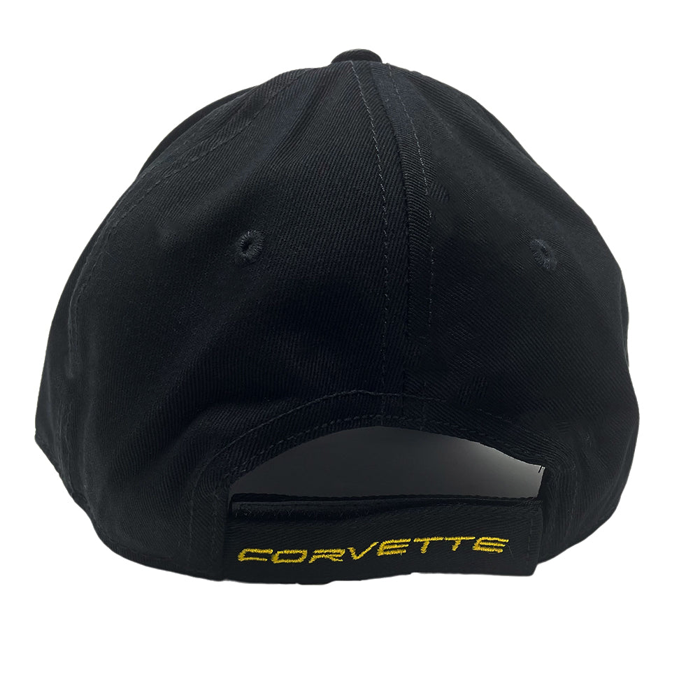 Next Generation Corvette Hat/Cap - Gesture Logo Yellow Stripe