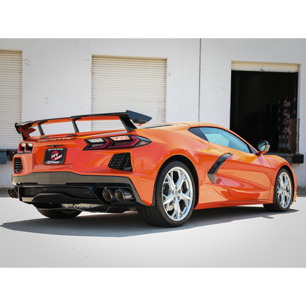 Corvette MACH Force-Xp 304 Stainless Steel Cat-Back Exhaust w/ Muffler Black Tips w/ NPP : 2020+ C8, Z51