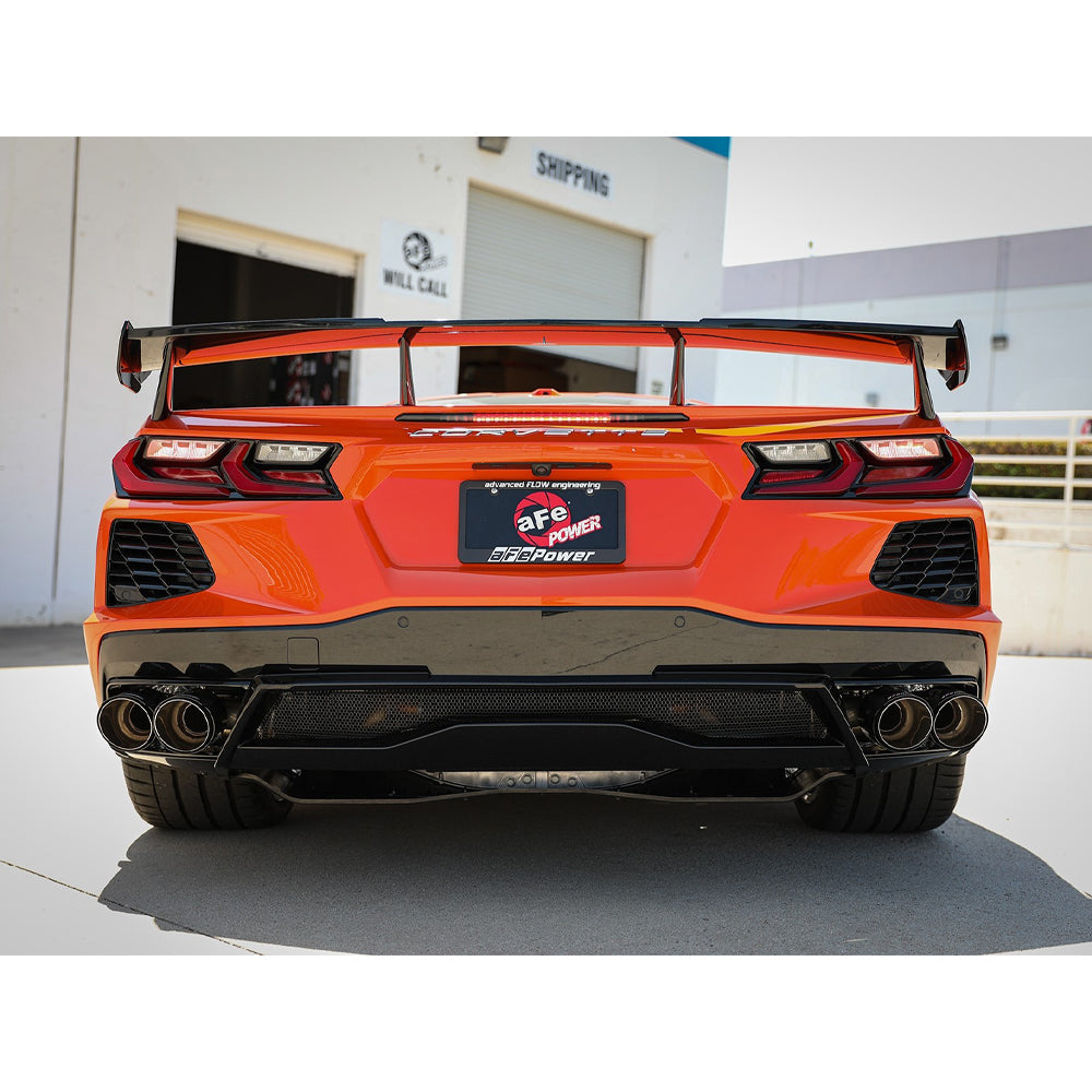 Corvette MACH Force-Xp 304 Stainless Steel Cat-Back Exhaust w/ Muffler Carbon w/ NPP : 2020+ C8, Z51
