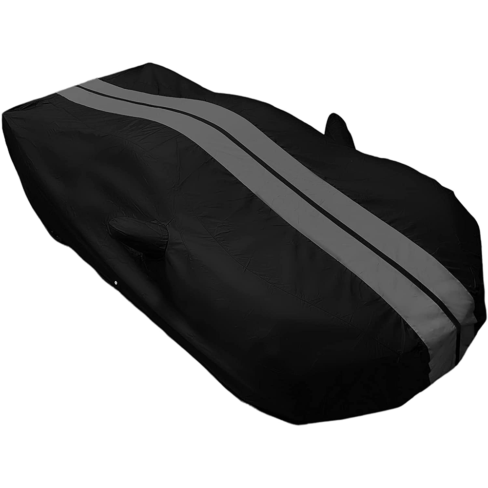 Corvette Ultraguard Plus Car Cover - Indoor/Outdoor Protection - Black W/ Gray Stripes : C8 Stingray, Z51
