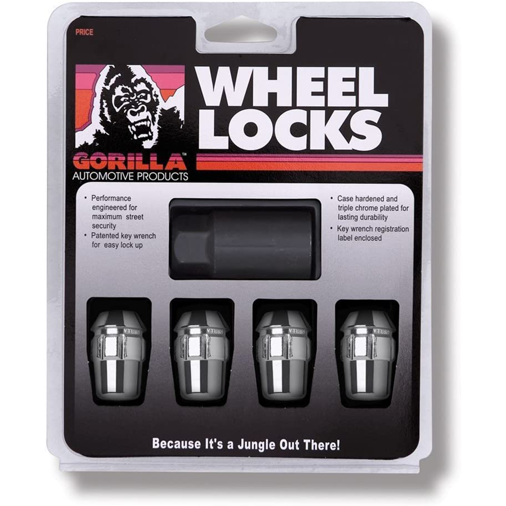 Corvette Gorilla Lug Nuts and Wheel Locks - Chrome (Set) : 1997-2019 C5,C6,C7,Z06,ZR1,Grand Sport