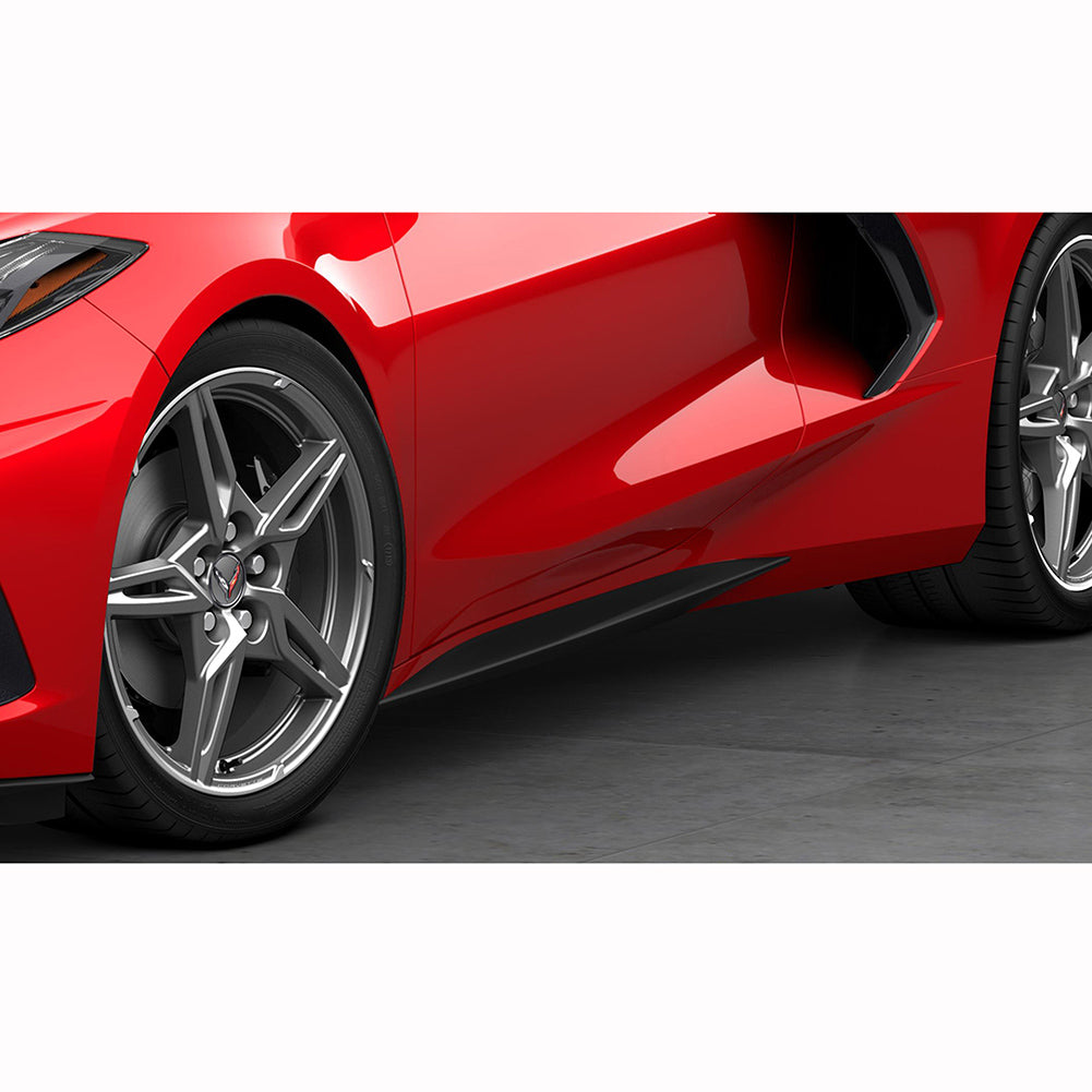 Next Generation Corvette Front Splitter and Side Skirt Package : Textured Black