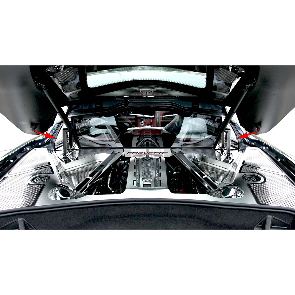 C8 Corvette Coupe Rear Window Trim 2Pc - Stainless Steel : Polished