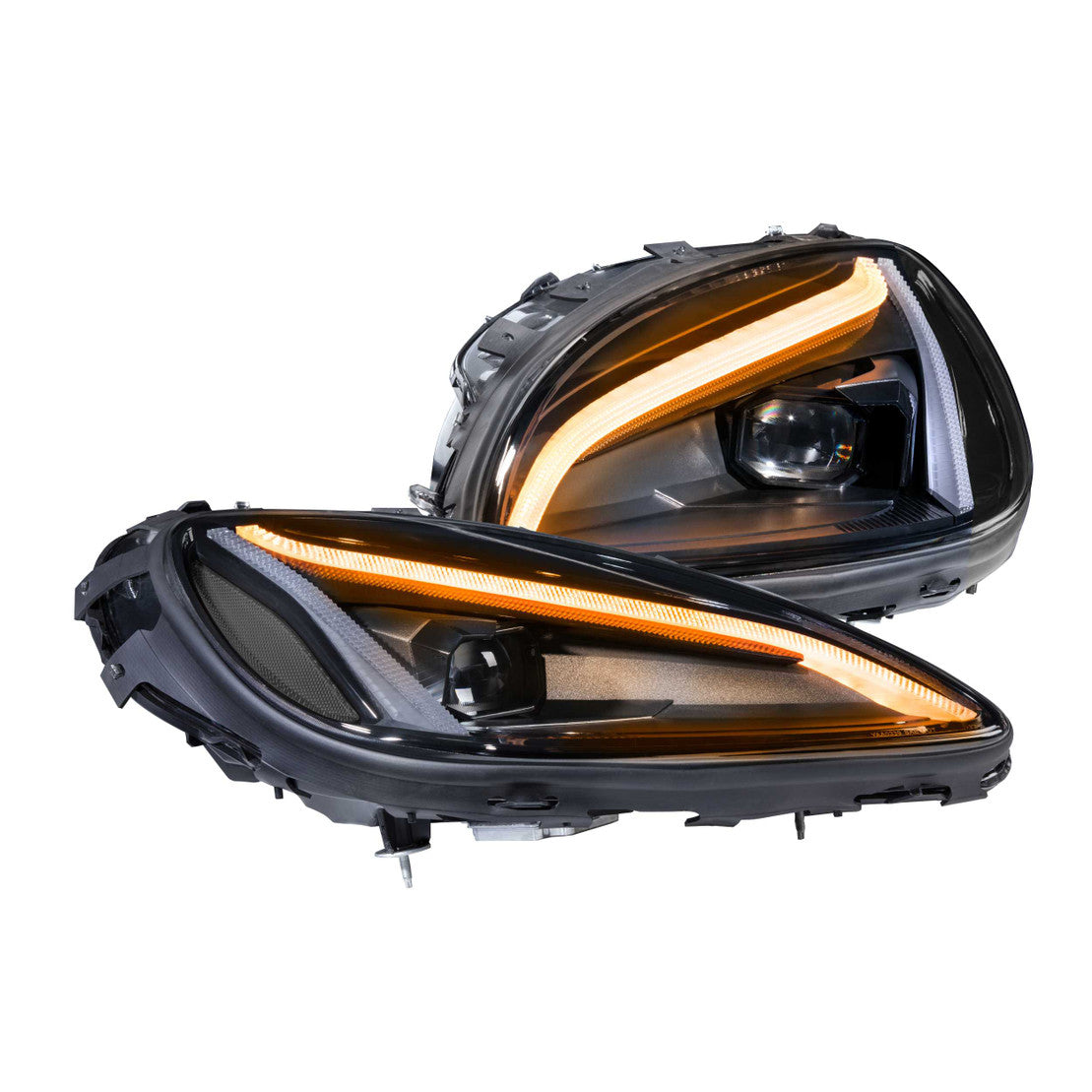 Corvette Headlight - GTR Carbide C8 Style - Led Headlights : 2005-2013 C6, Z06, Grand Sport & ZR1