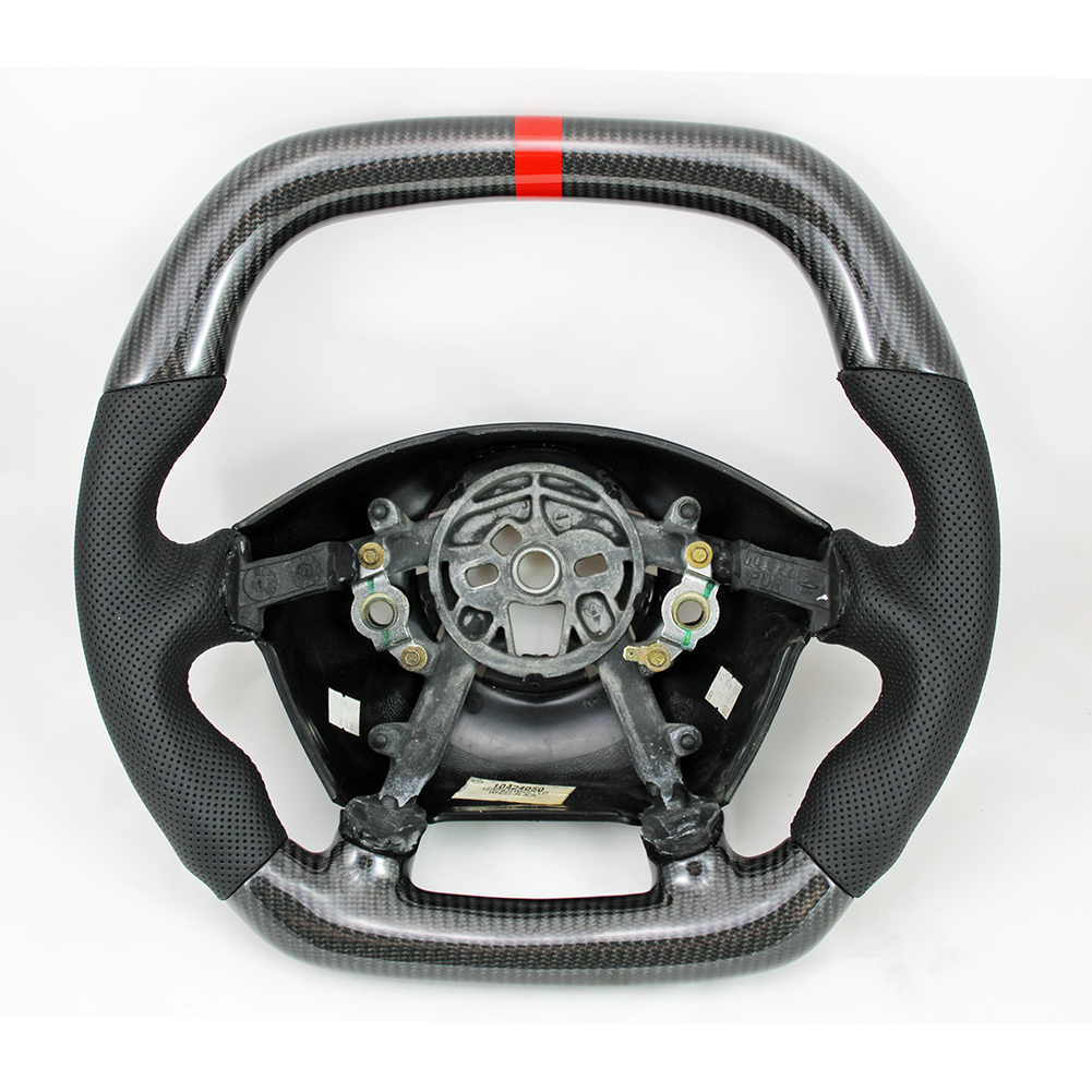 Corvette Steering Wheel Double D Shaped - Real Carbon Fiber : 1997-2004 C5 & Z06
