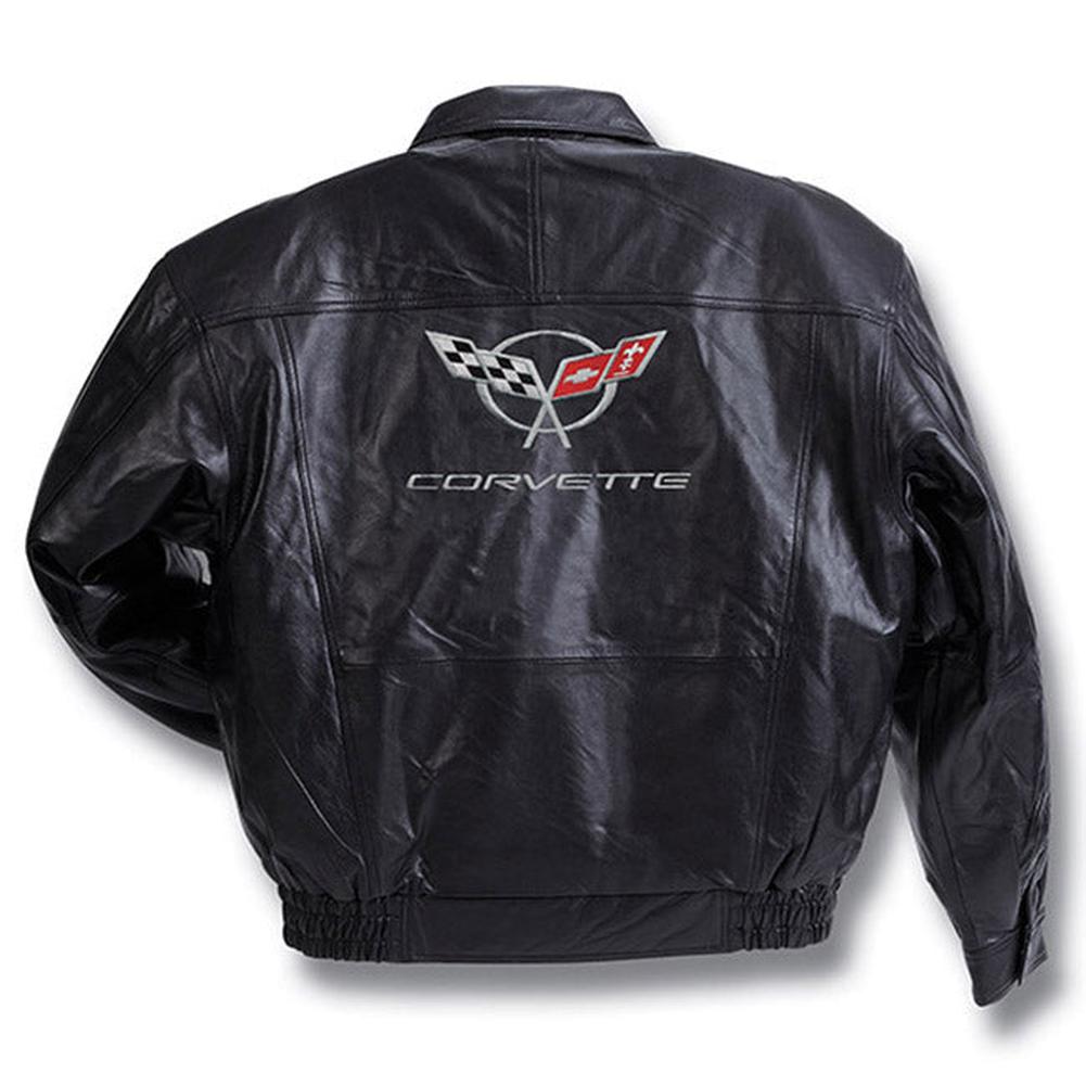 1997-2004 C5 Corvette Jacket - Lamb Jacket Embroidered with C5 Emblem - Small