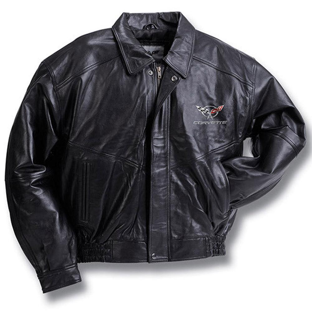 1997-2004 C5 Corvette Jacket - Lamb Jacket Embroidered with C5 Emblem - Small