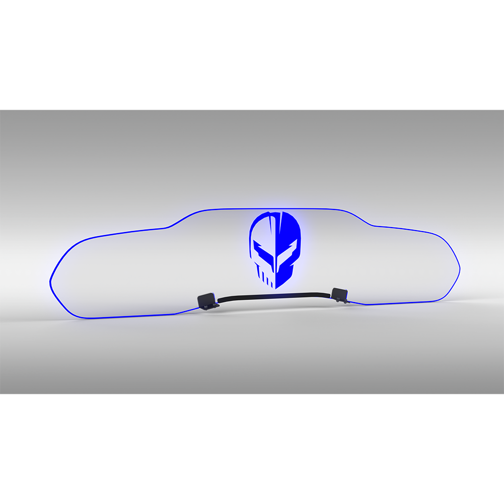 Corvette WindRestrictor Illuminated Glow Plate - Jake Skull Coupe : C8