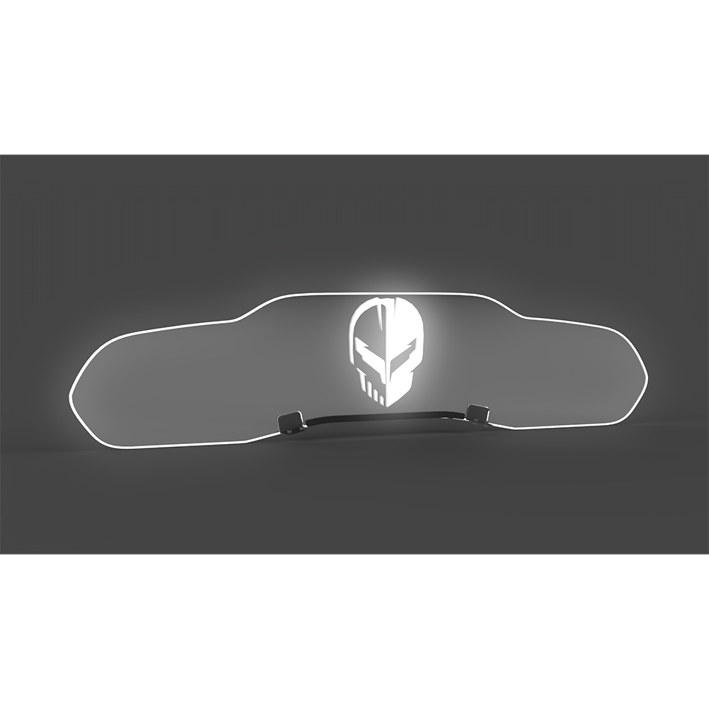 Corvette WindRestrictor Illuminated Glow Plate - Jake Skull Coupe : C8