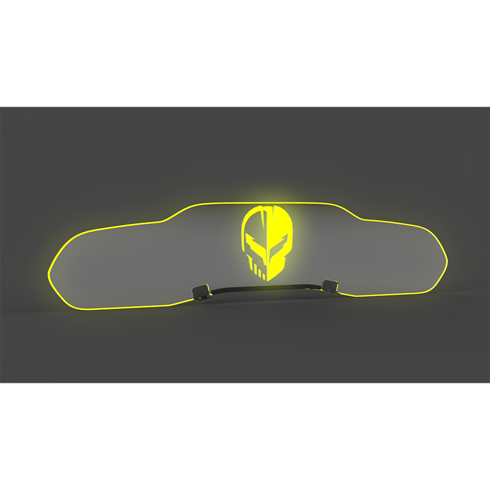 Corvette WindRestrictor Illuminated Glow Plate - Jake Skull Coupe : C8