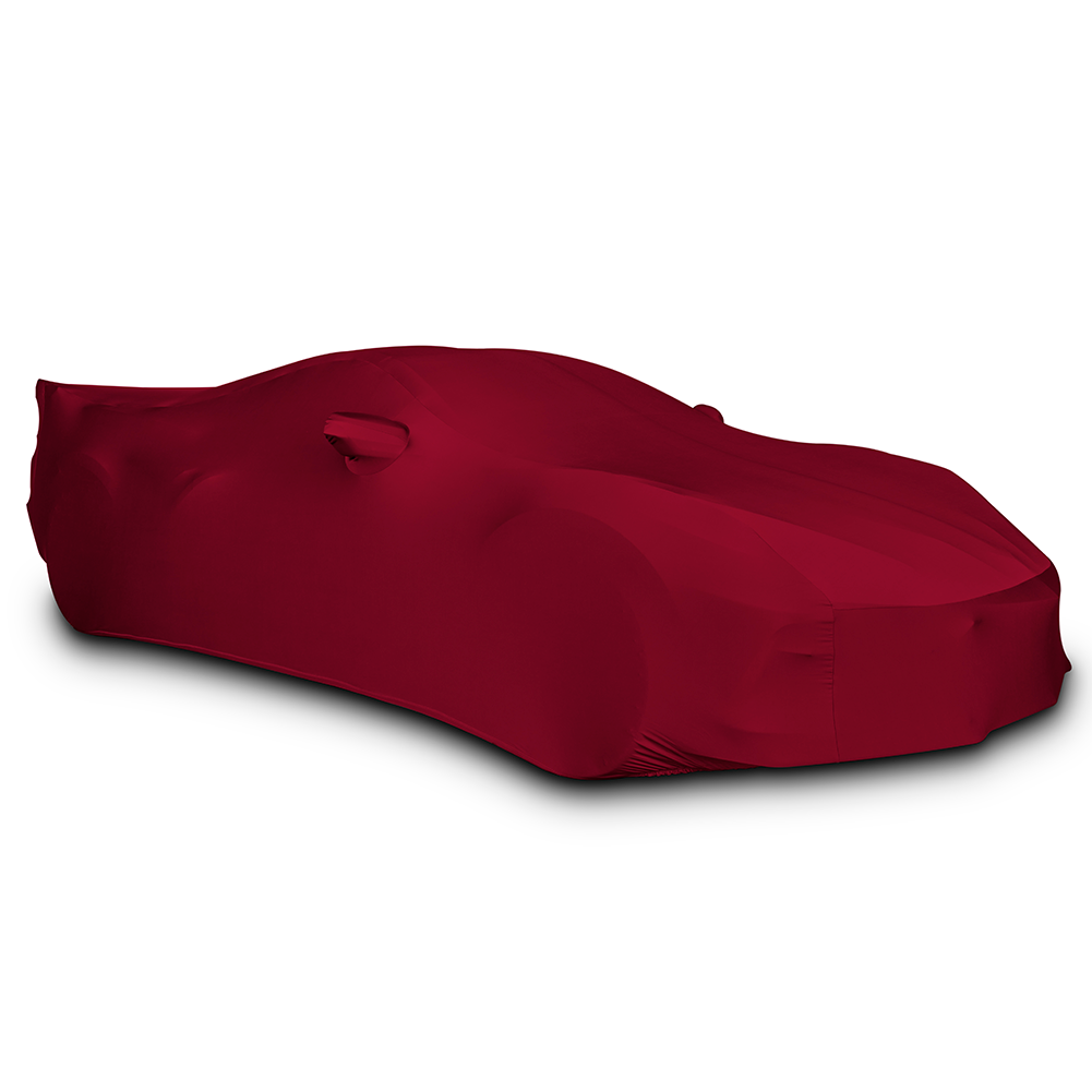 Corvette Ultraguard Stretch Satin Car Cover - Dark Red - Indoor : C8 Stingray, Z51