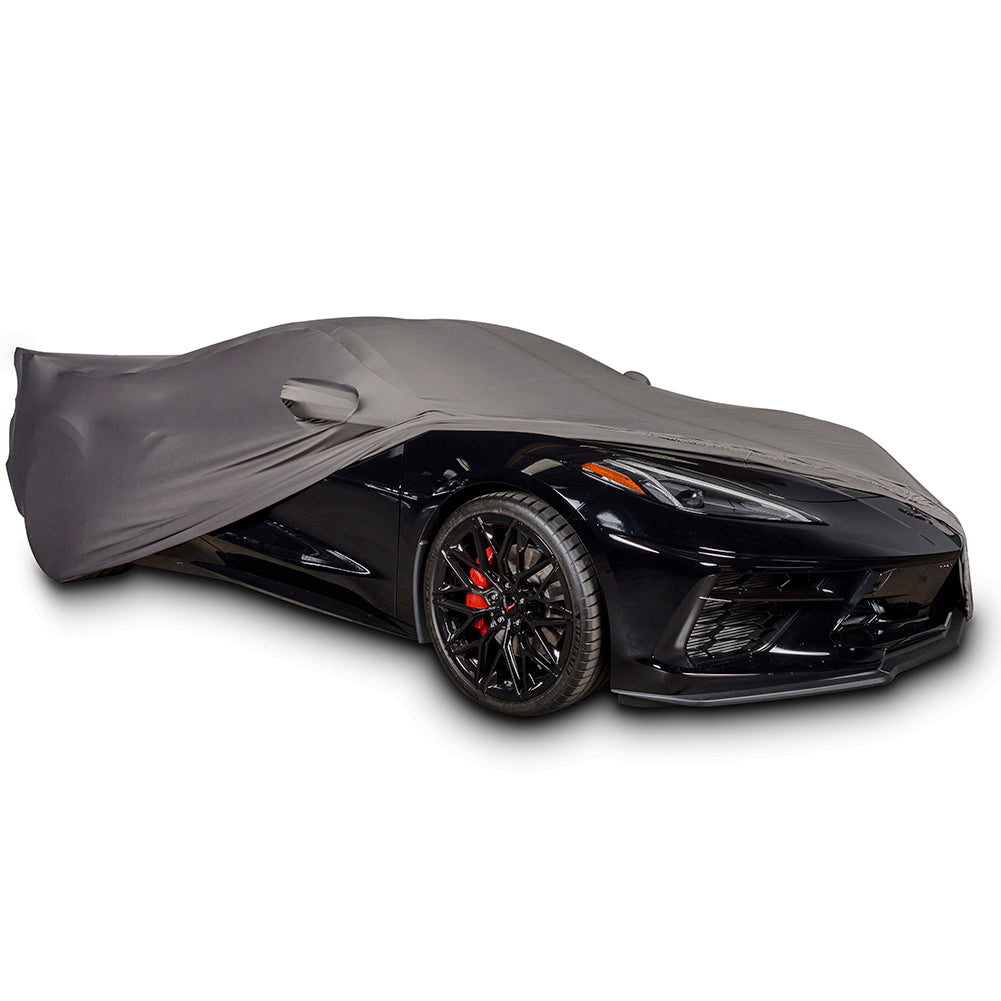 Corvette Ultraguard Stretch Satin Car Cover - Grey - Indoor : C8 Stingray, Z51
