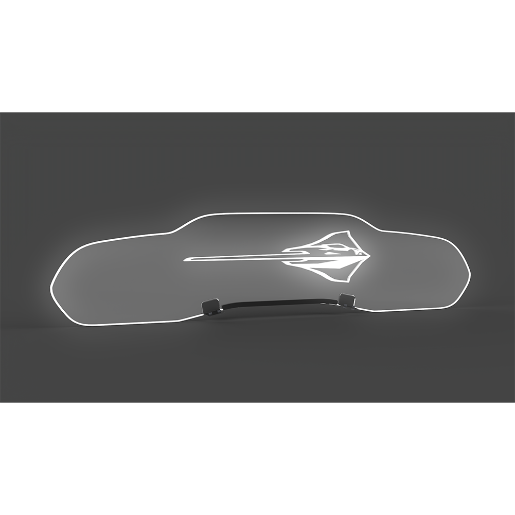 Corvette WindRestrictor Illuminated Glow Plate - Stingray Fish Coupe : C8
