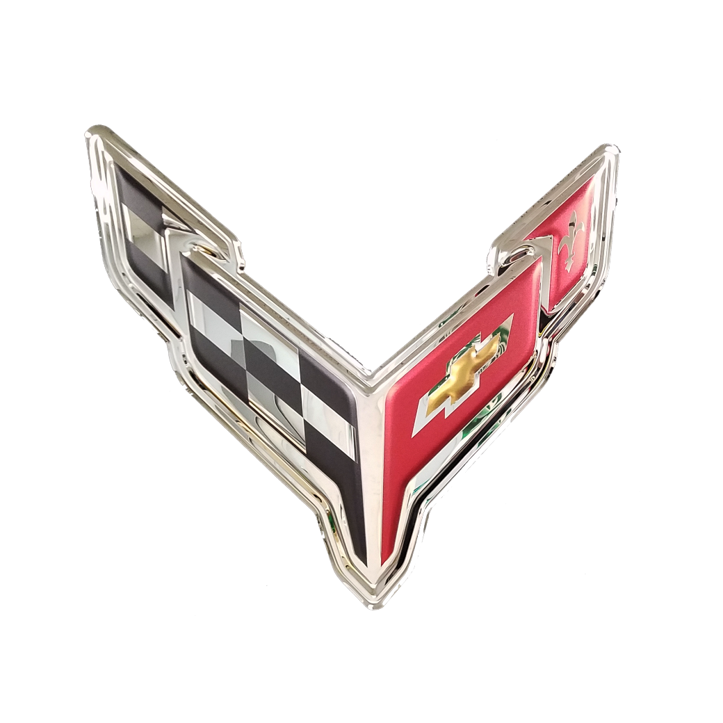 Corvette Flags Metal Wall Sign - 18