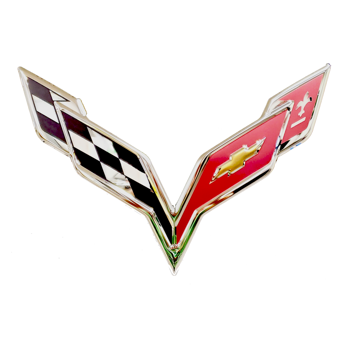 Corvette Flags Metal Wall Sign - 22" x 15" : C7 2014–2019