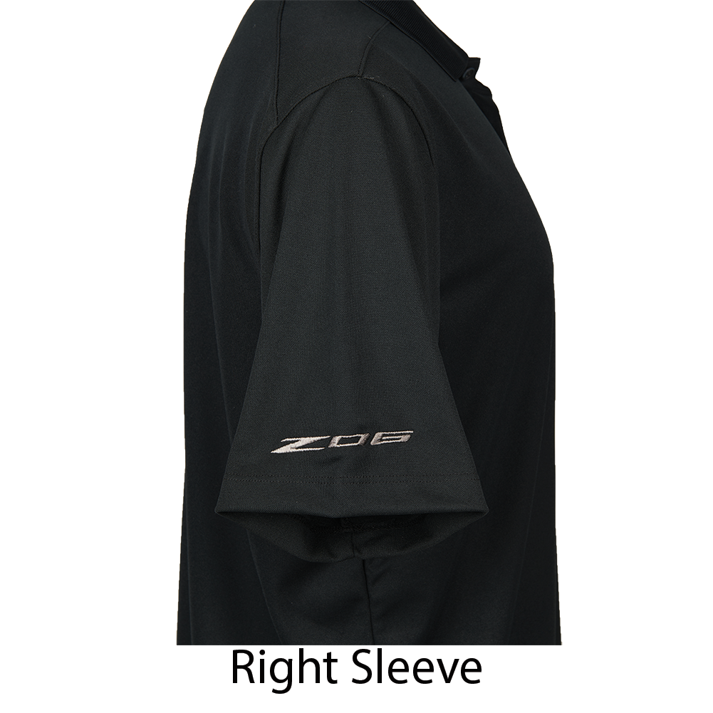 C8 Corvette Z06 Nike Dri-Fit Polo - Mens : Black