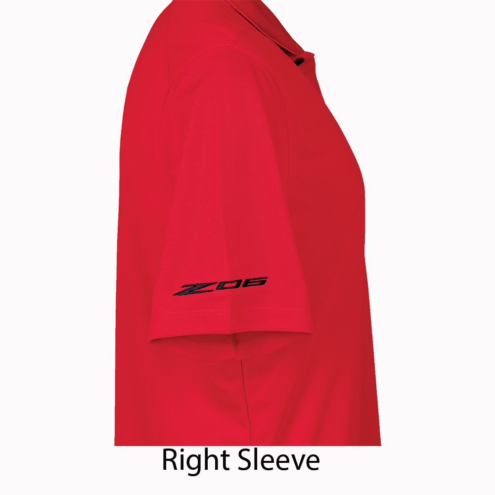 C8 Corvette Z06 Nike Dri-Fit Polo - Mens : Red