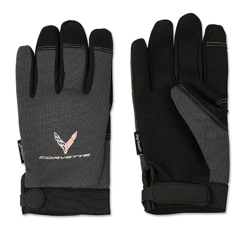 C8 Corvette Touchscreen Work Gloves : Black