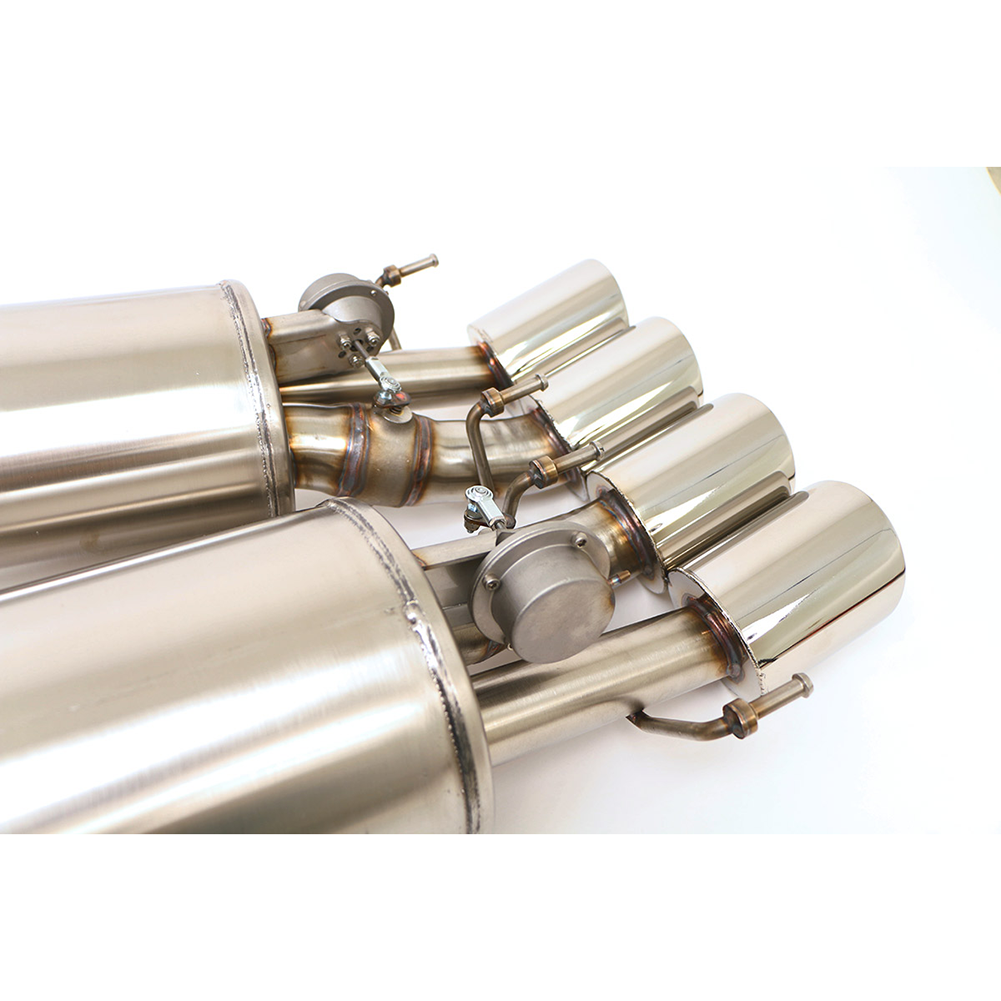 Corvette Exhaust System - B&B Fusion with Quad 4" Round Tips : 2005-2008 C6 for Non-NPP Equipped