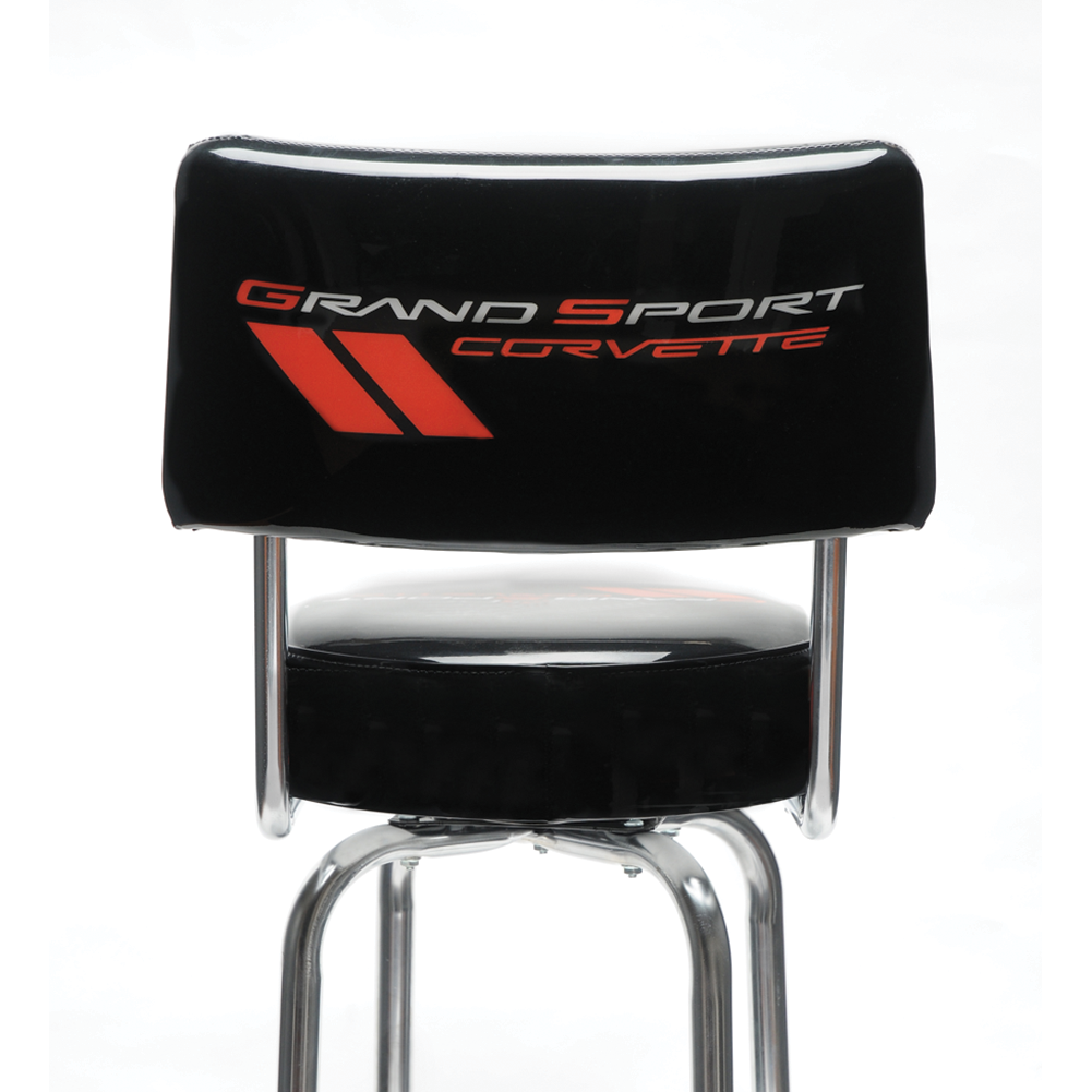 Corvette Stool with C6 Grand Sport Logo w/Back Rest