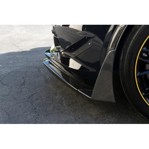 Corvette Front Bumper Canards For GM Splitter - Carbon Fiber : C7 Z06
