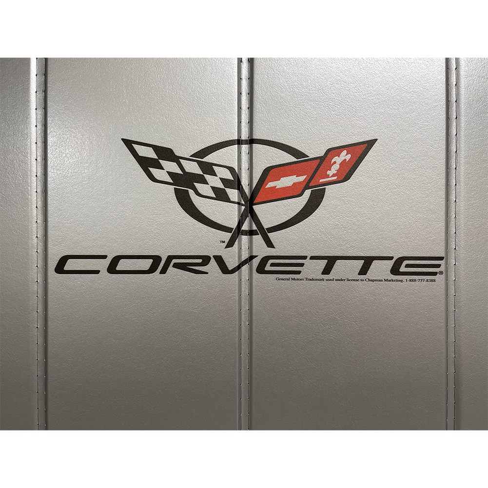 Corvette Accordion Style Sunshade - Insulated 14" x 5" Logo : 1997 - 2004 C5