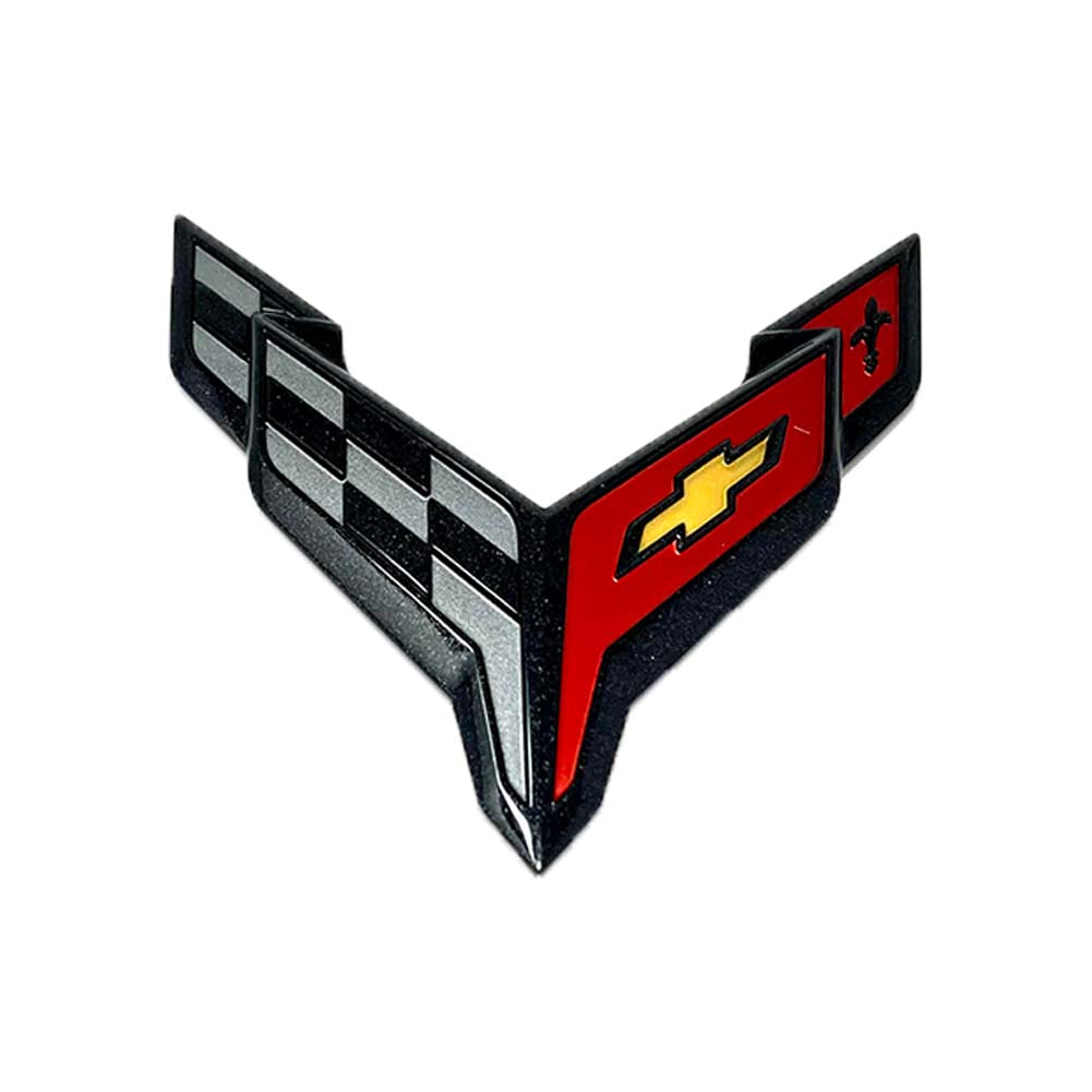 Corvette GM Crossed Flags Emblem - Carbon Flash : C8 Stingray, Z51