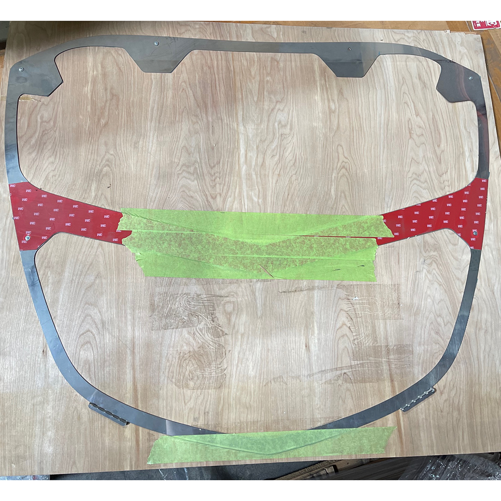 Corvette Hood Panel Trim W/ Center Brace Polished : C7 Stingray, Z51