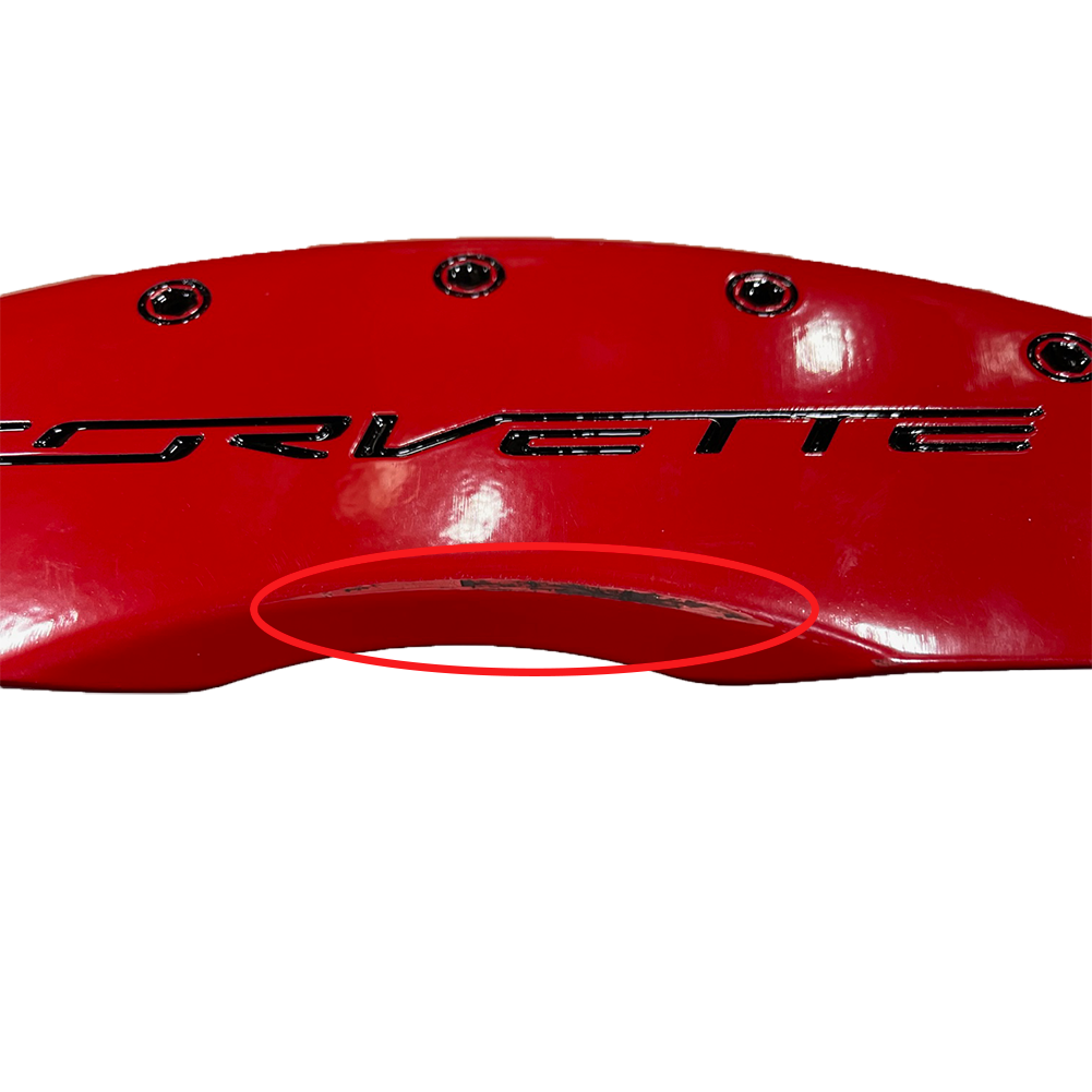 C7 Corvette Stingray Brake Caliper Cover Set with Black "CORVETTE" Script : Red