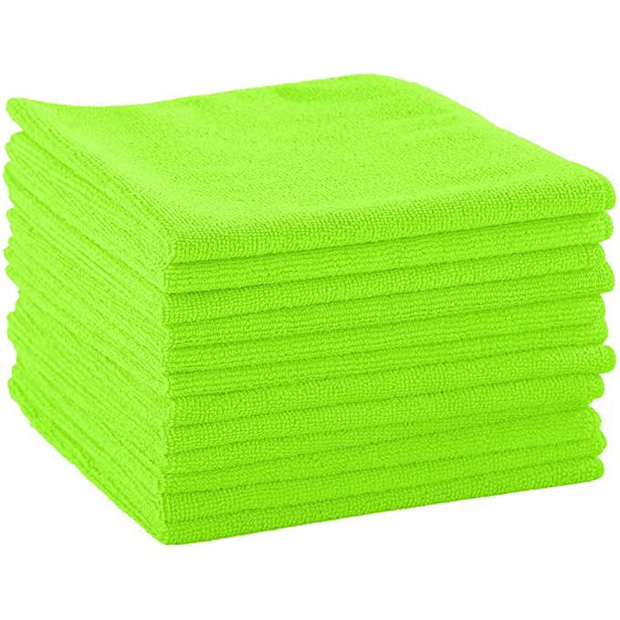 Liquid X Premium Microfiber Detailing Towels - 14" x 14" : Lime Green