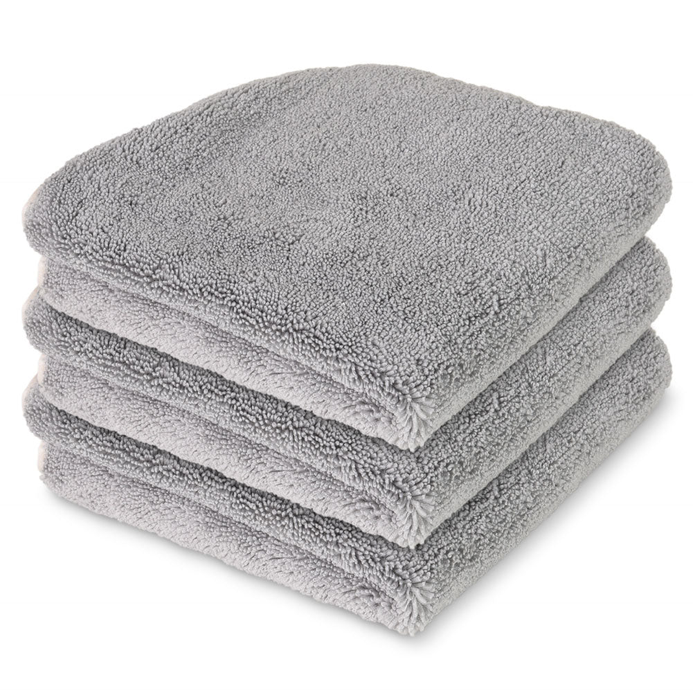 Liquid X Premium Microfiber Detailing Towels - 16" x 16" : Gray