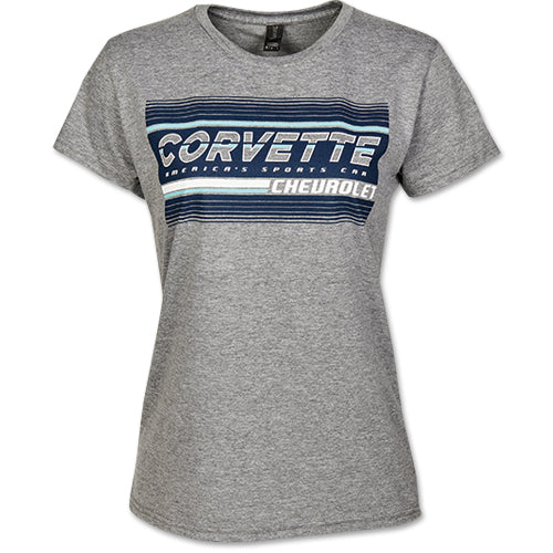 Corvette American Tradition Ladies T-shirt : Gray