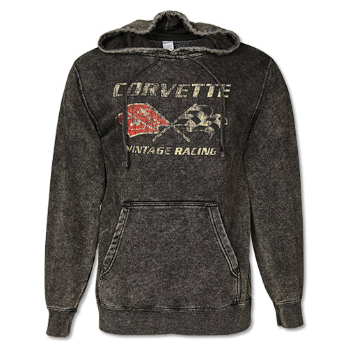 Corvette Vintage Racing Stone Washed Hooded Sweatshirt