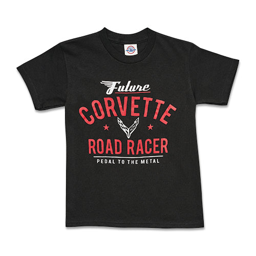 C8 Corvette Future Road Racer Tee - Youth Tee : Black