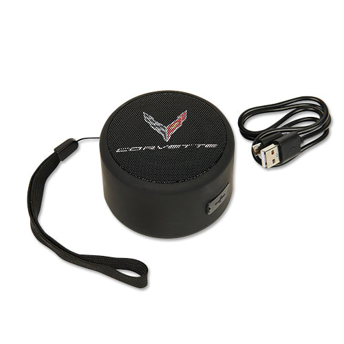 C8 Corvette Crossed Flags Waterproof Bluetooth Speaker