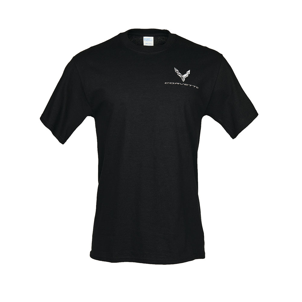 C8 Corvette Stingray Metallic Tonal Reflections T-Shirt : Black
