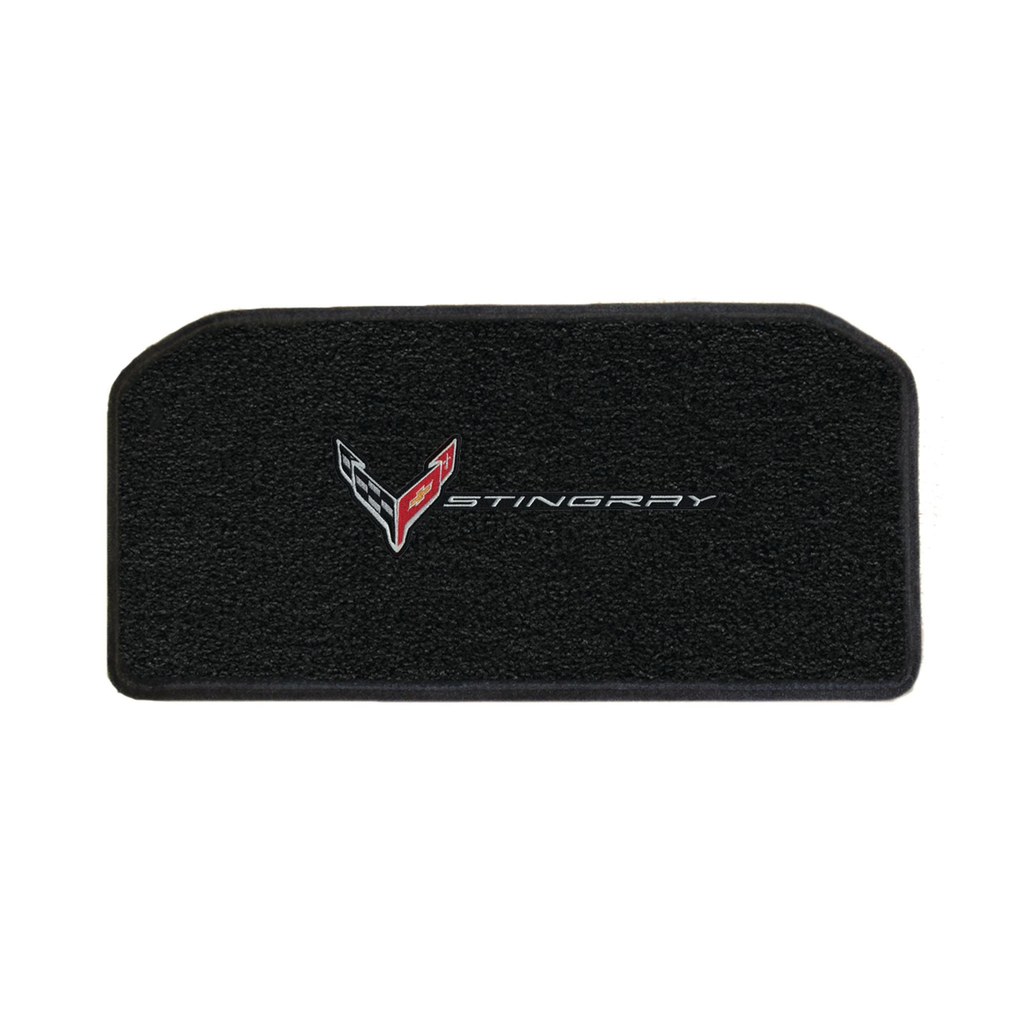 C8 Corvette Front Cargo Mat - Lloyds Mats With Flags and Stingray Combo