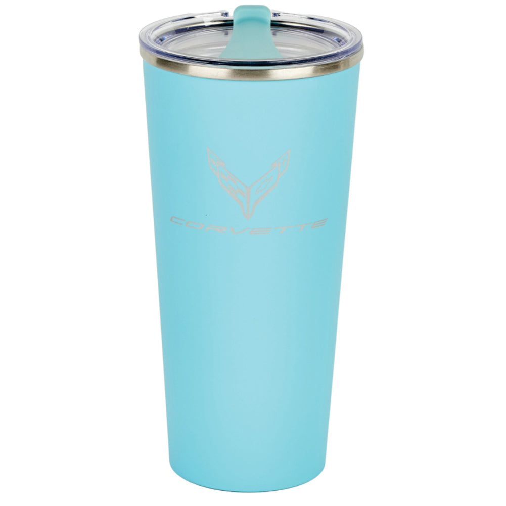 C8 Corvette Cooper Thermal Tumbler : Blue