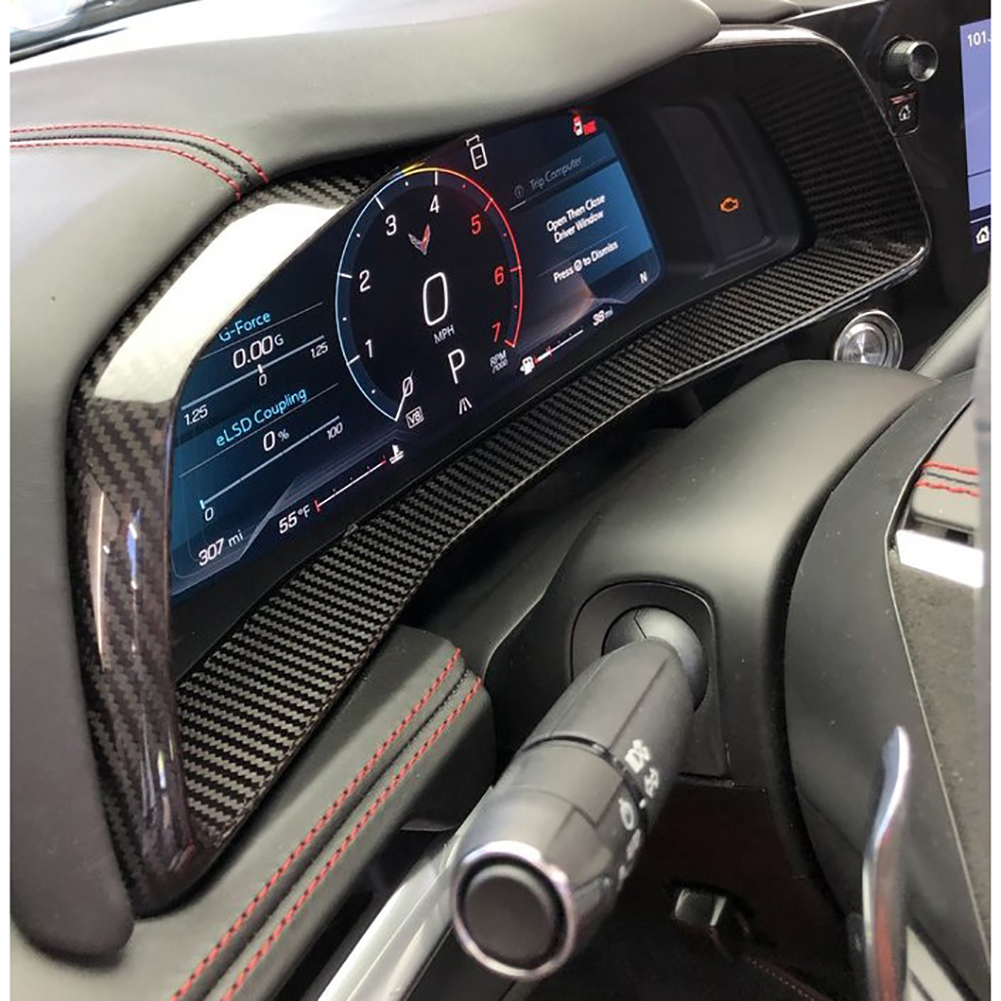 Corvette Speedometer Surround Bezel - High Gloss Carbon Fiber : C8 Stingray, Z51