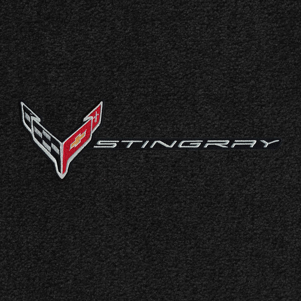 C8 Corvette Floor Mats - Lloyds Mats With Flags and Stingray Combo