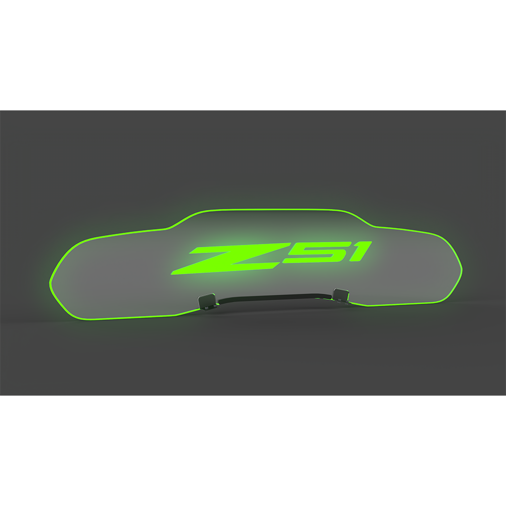 Corvette WindRestrictor Illuminated Glow Plate - Z51 Logo Coupe : C8