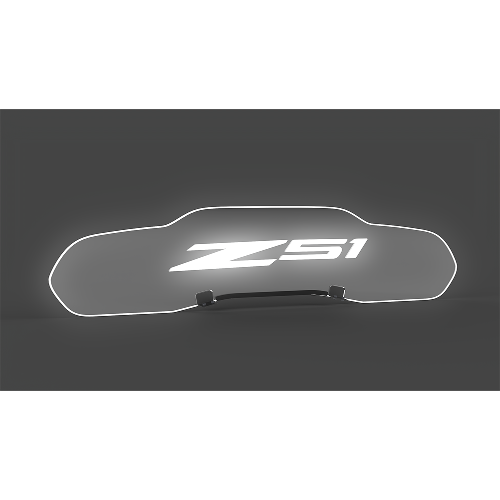 Corvette WindRestrictor Illuminated Glow Plate - Z51 Logo Coupe : C8