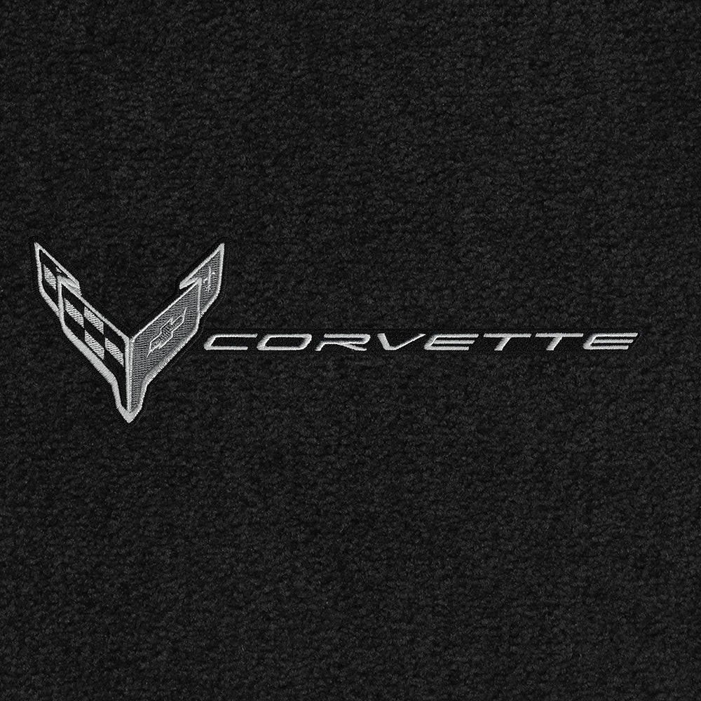 C8 Corvette Front Cargo Mat - Lloyds Mats With Flags and Corvette Combo