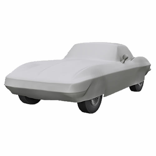 Corvette Car Cover Stretch Satin : 1963-1967 (Silver)