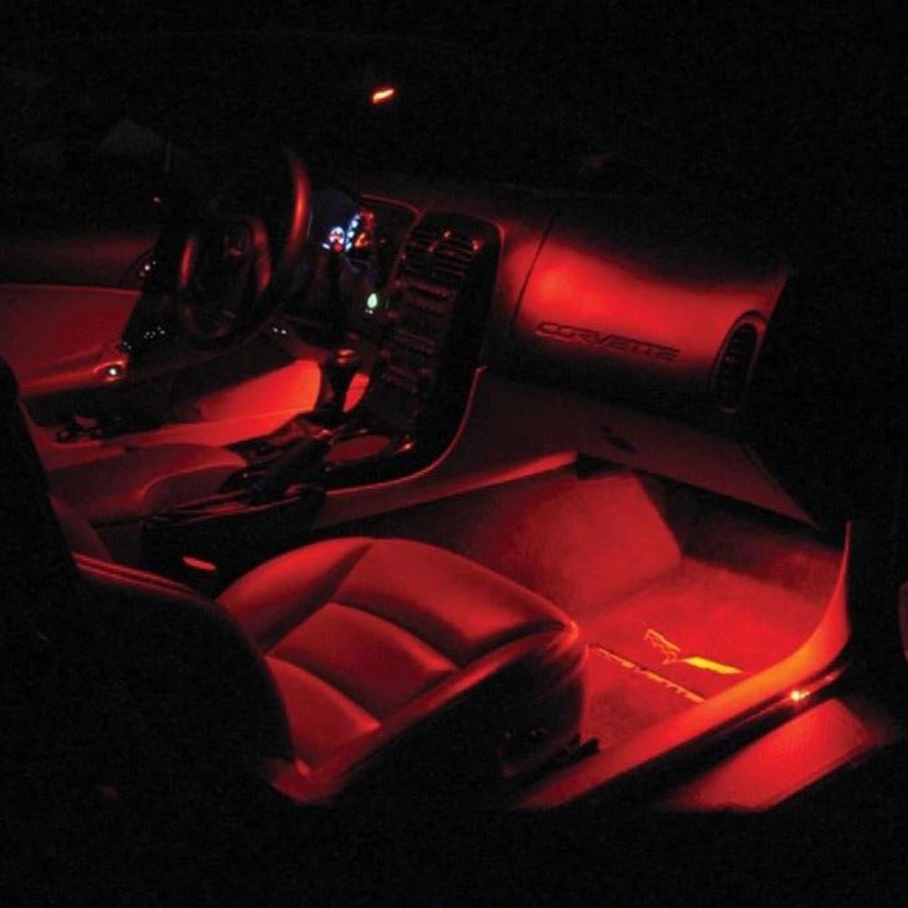C6 Corvette - Footwell LED Lighting Kit - Amber : 2005-2013 C6, Z06, ZR1, Grand Sport